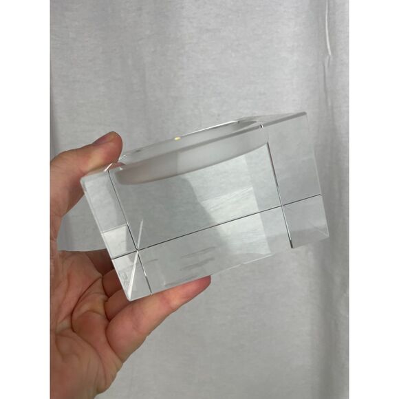 Two Vintage Oleg Cassini Crystal Square Candle Holder - Picture 11 of 11